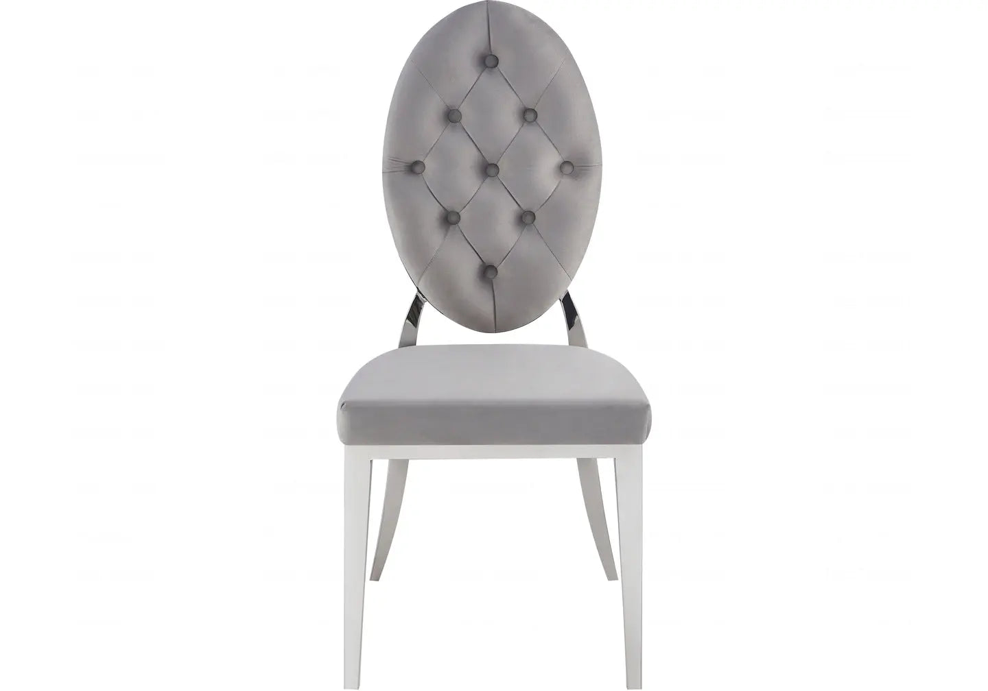 Chaise médaillon capitonnée gris NEO New Design