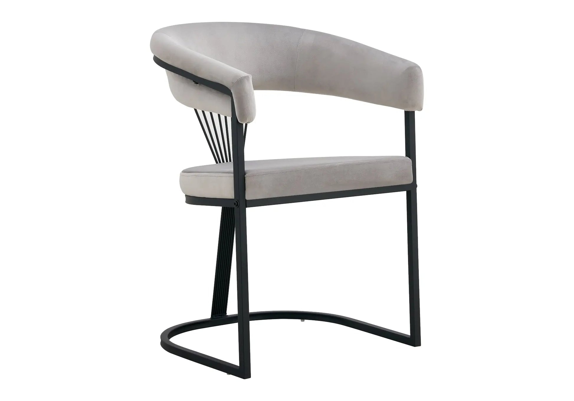 Chaise noir velours gris LILY New Design