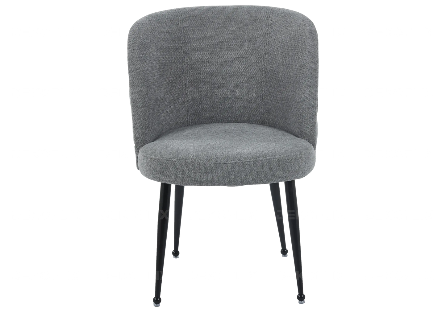 Chaise pied noir anthracite tissu effet lin LIZA New Design