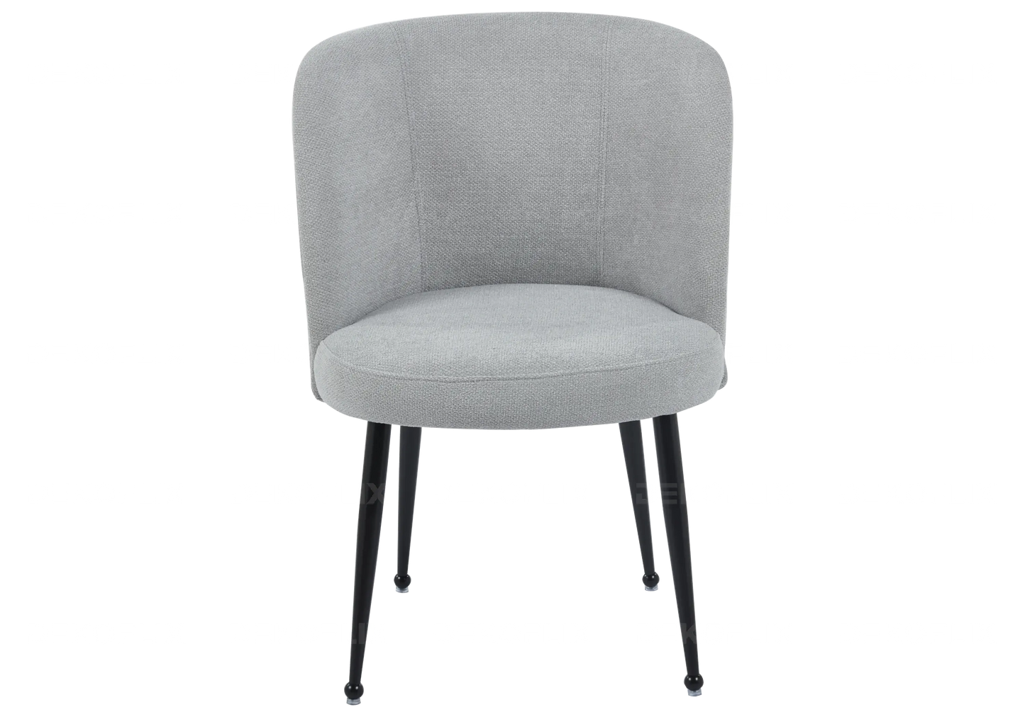 Chaise pied noir gris tissu effet lin LIZA New Design
