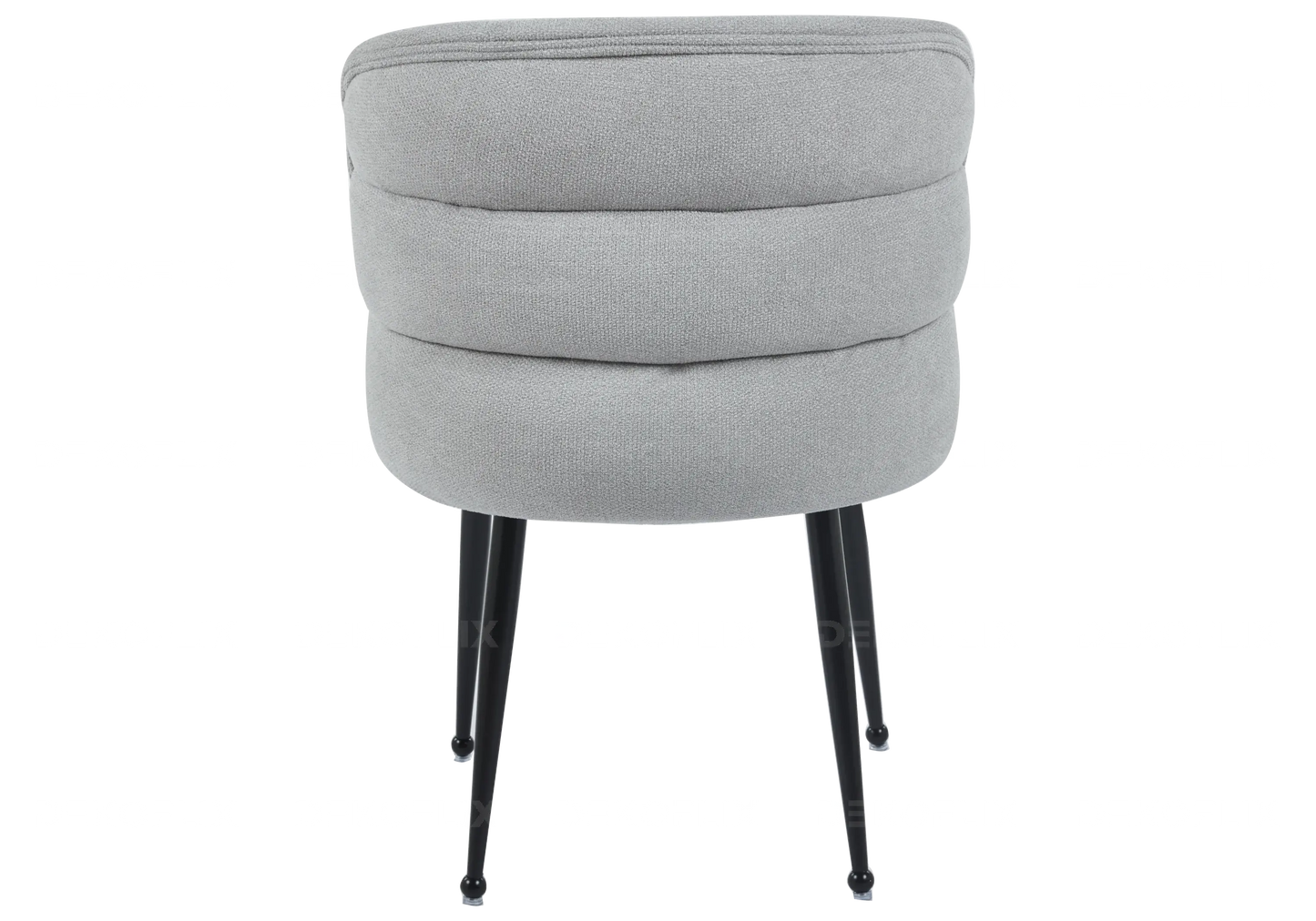 Chaise pied noir gris tissu effet lin LIZA New Design