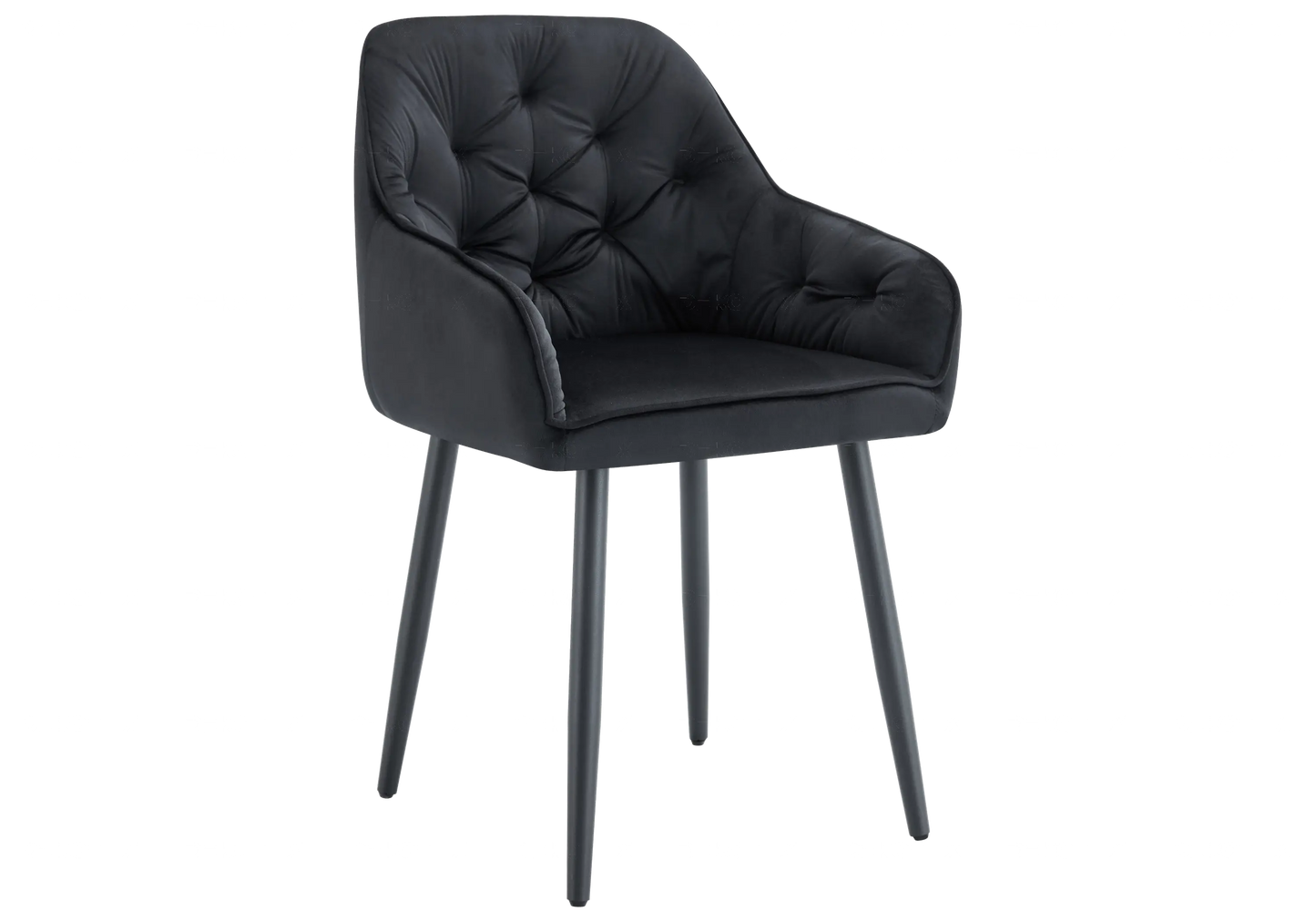 Chaise pied noir velours noir MORA New Design