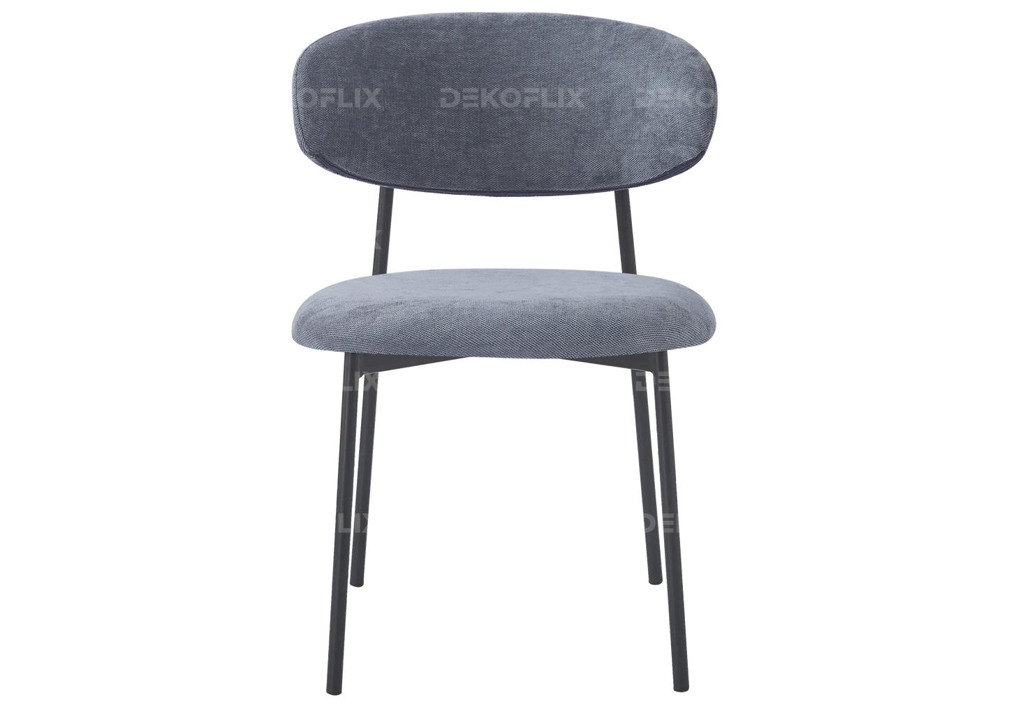 Chaise pied noir velours serge anthracite ASNA New Design