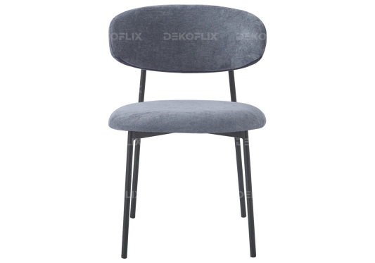 Chaise pied noir velours serge anthracite ASNA New Design
