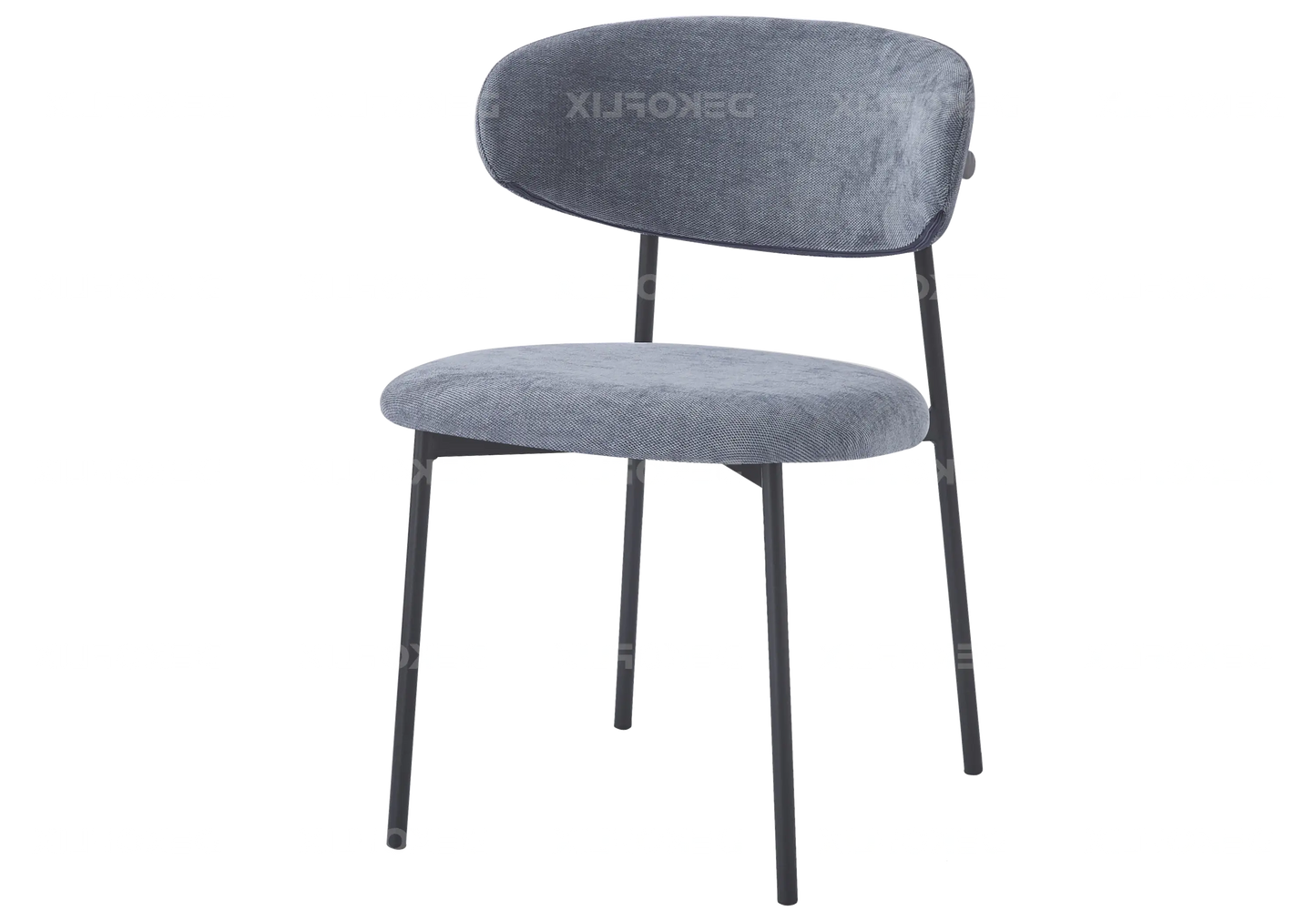 Chaise pied noir velours serge anthracite ASNA New Design