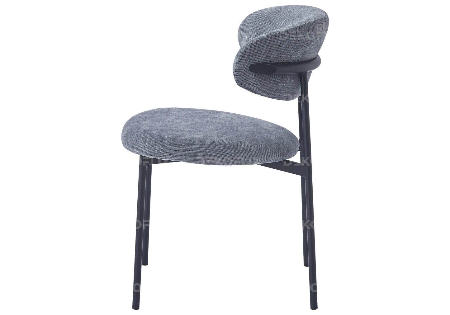 Chaise pied noir velours serge anthracite ASNA New Design