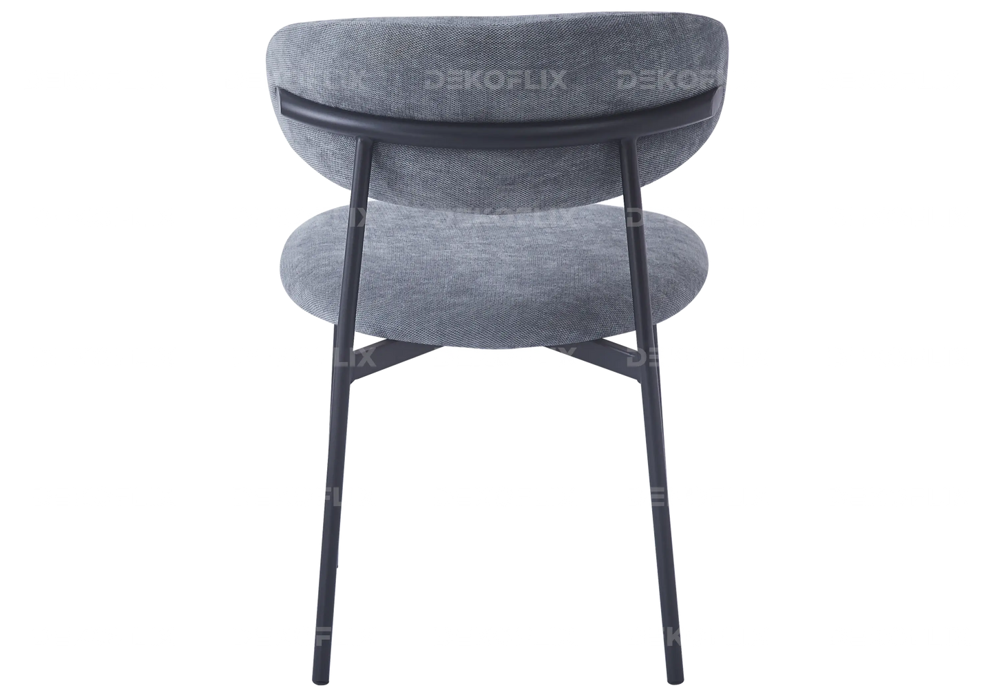 Chaise pied noir velours serge anthracite ASNA New Design