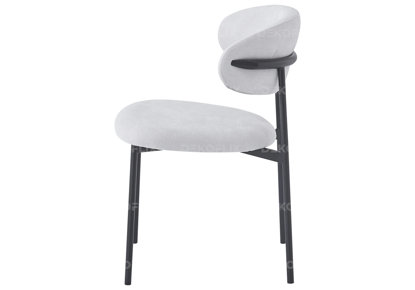 Chaise pied noir velours serge beige ASNA New Design