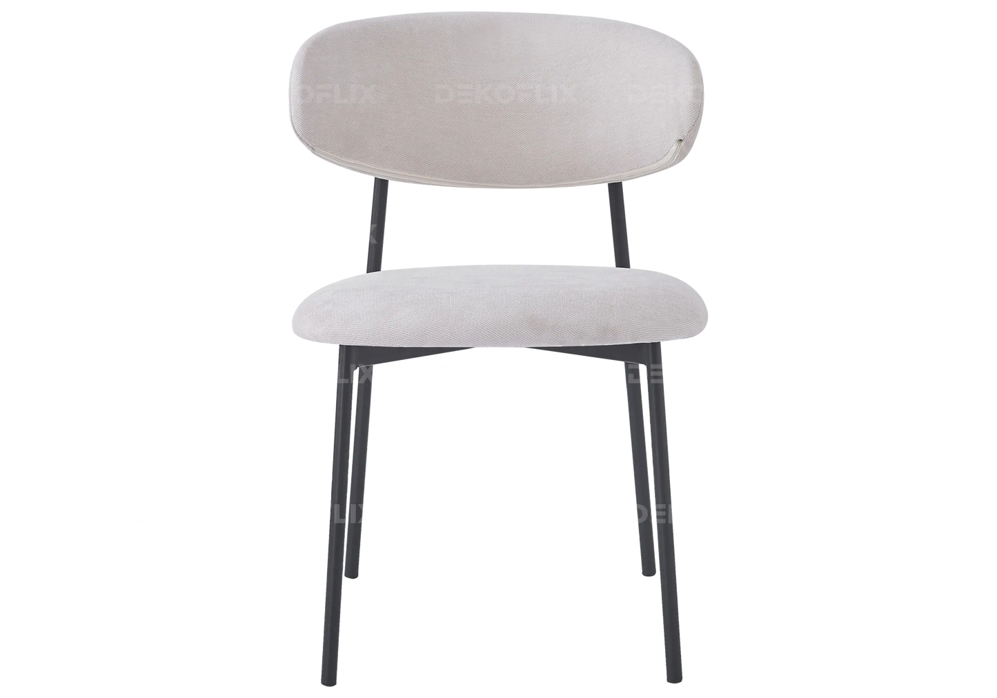 Chaise pied noir velours serge gris ASNA New Design