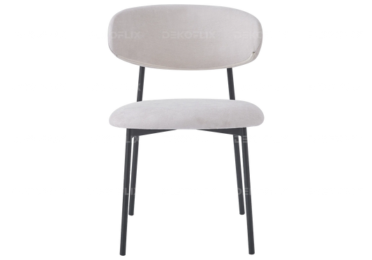 Chaise pied noir velours serge gris ASNA New Design