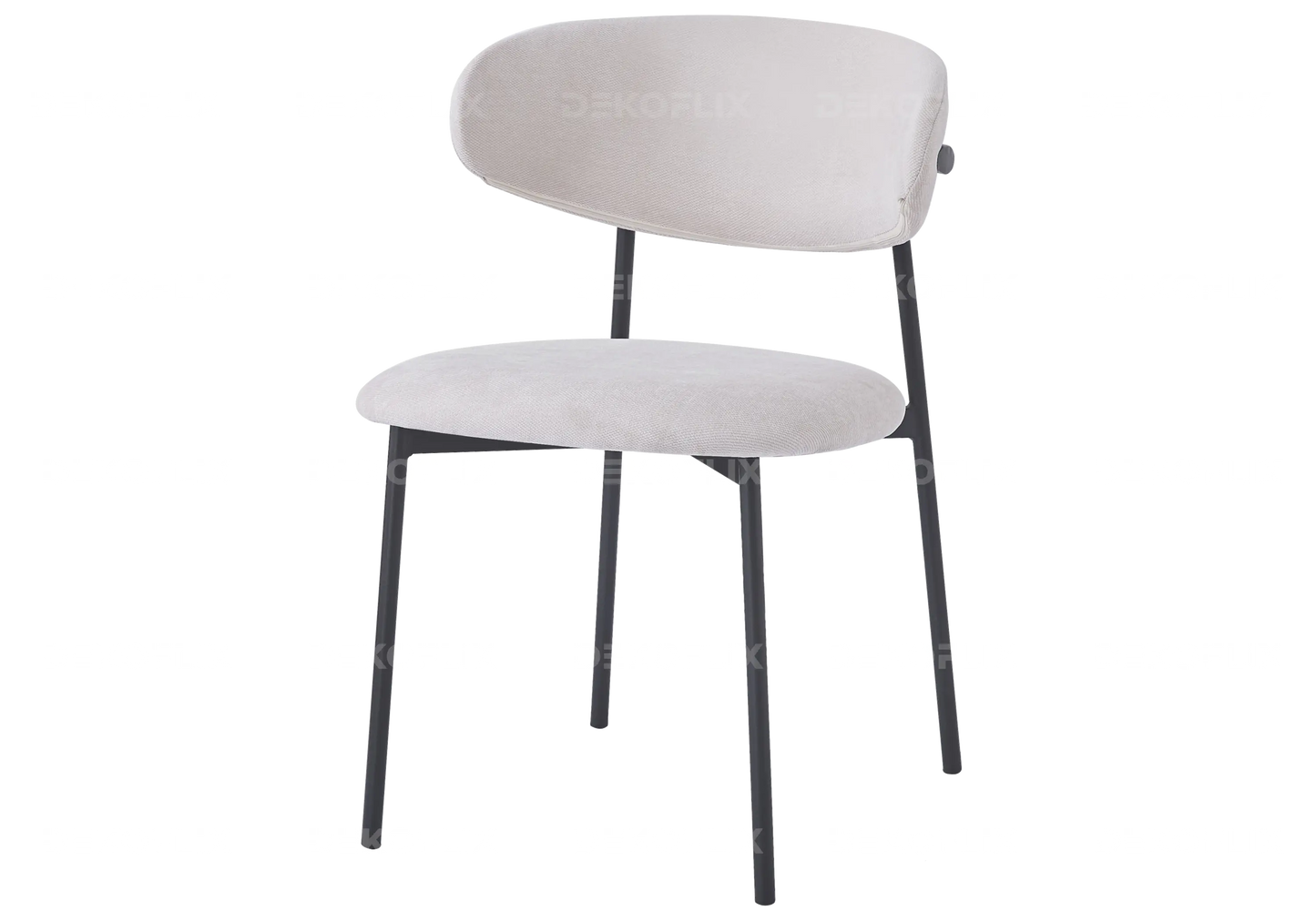 Chaise pied noir velours serge gris ASNA New Design