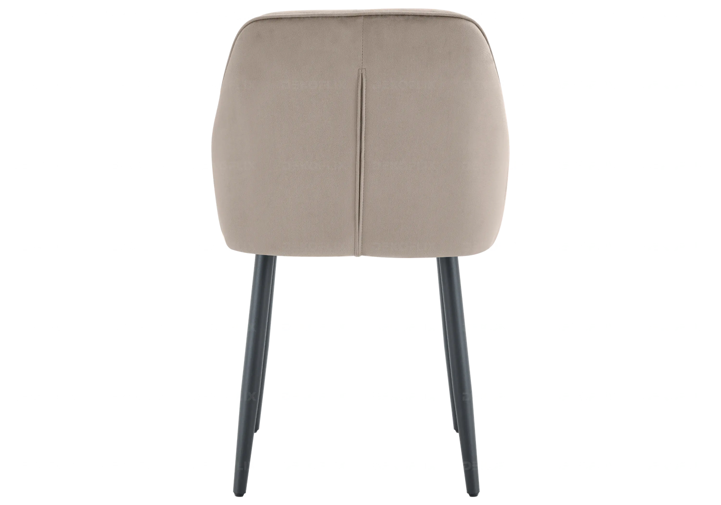 Chaise pied noir velours taupe MORA New Design