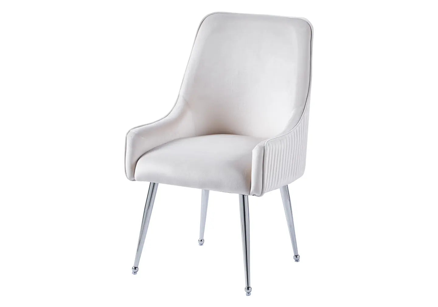 Chaise poignée chrome beige OPUS (Lot de 2) New Design