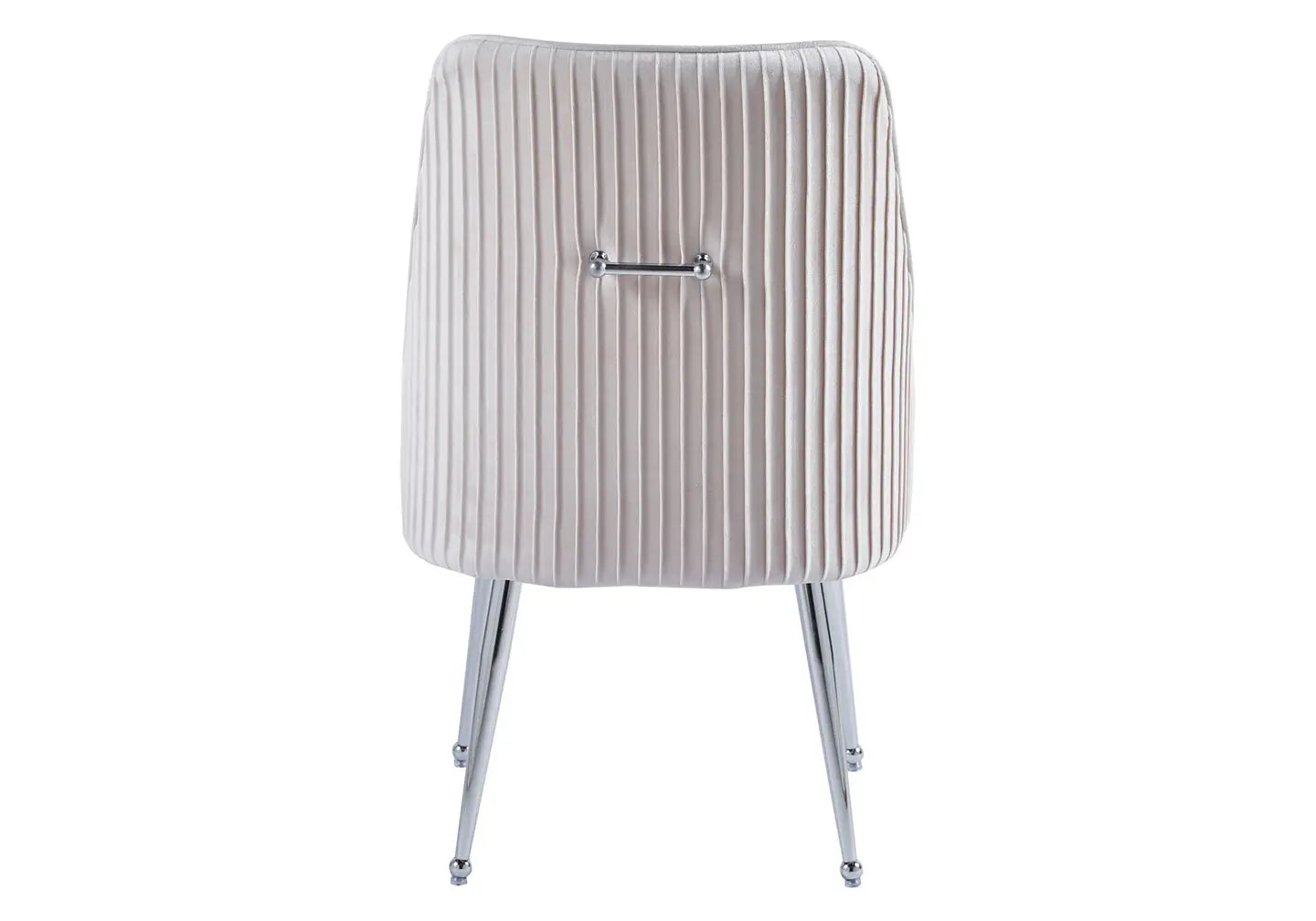 Chaise poignée chrome beige OPUS (Lot de 2) New Design