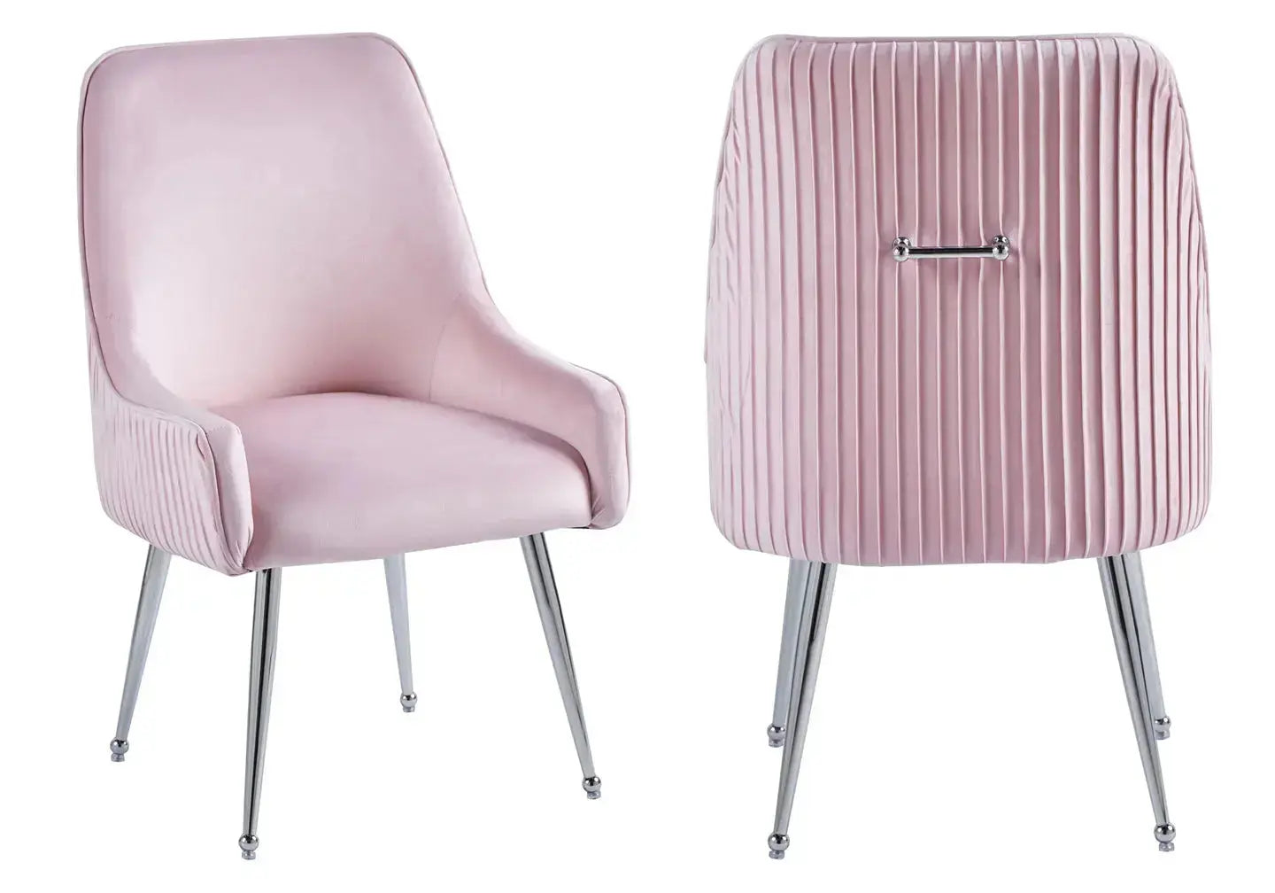 Chaise poignée chrome rose OPUS (Lot de 2) New Design