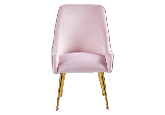 Chaise poignée dorée rose OPUS (Lot de 2) New Design