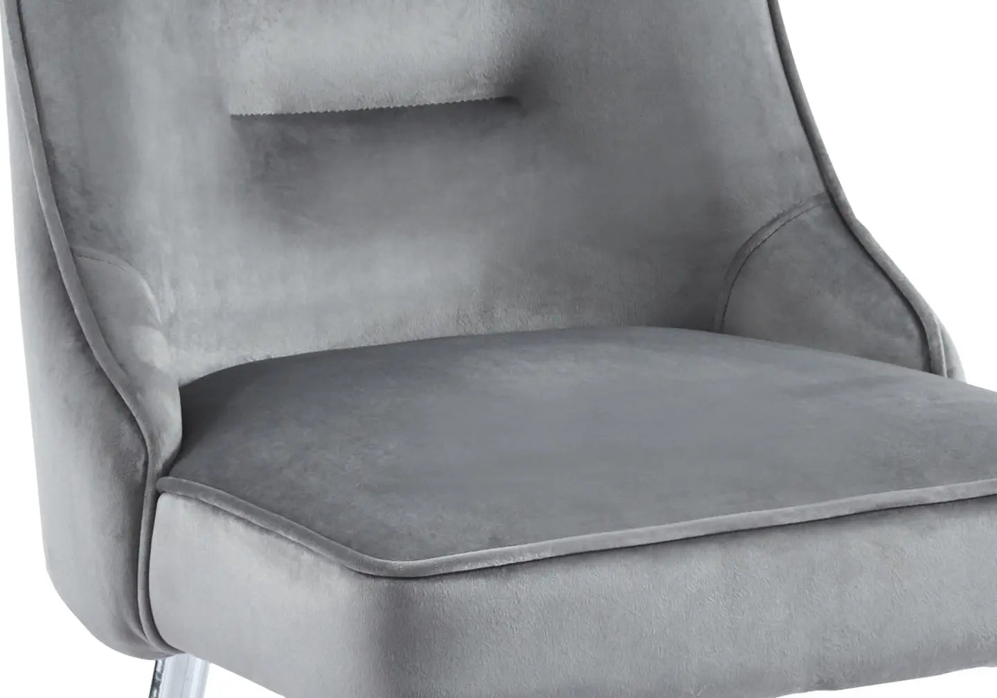 Chaise velours anthracite argent ZIP New Design