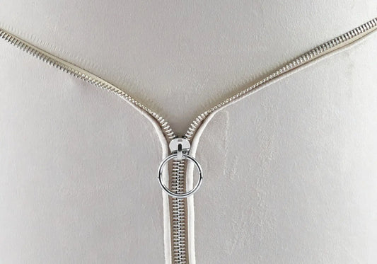 Chaise velours beige argent ZIP New Design