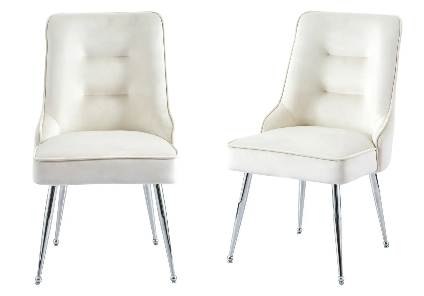 Chaise velours beige argent ZIP New Design