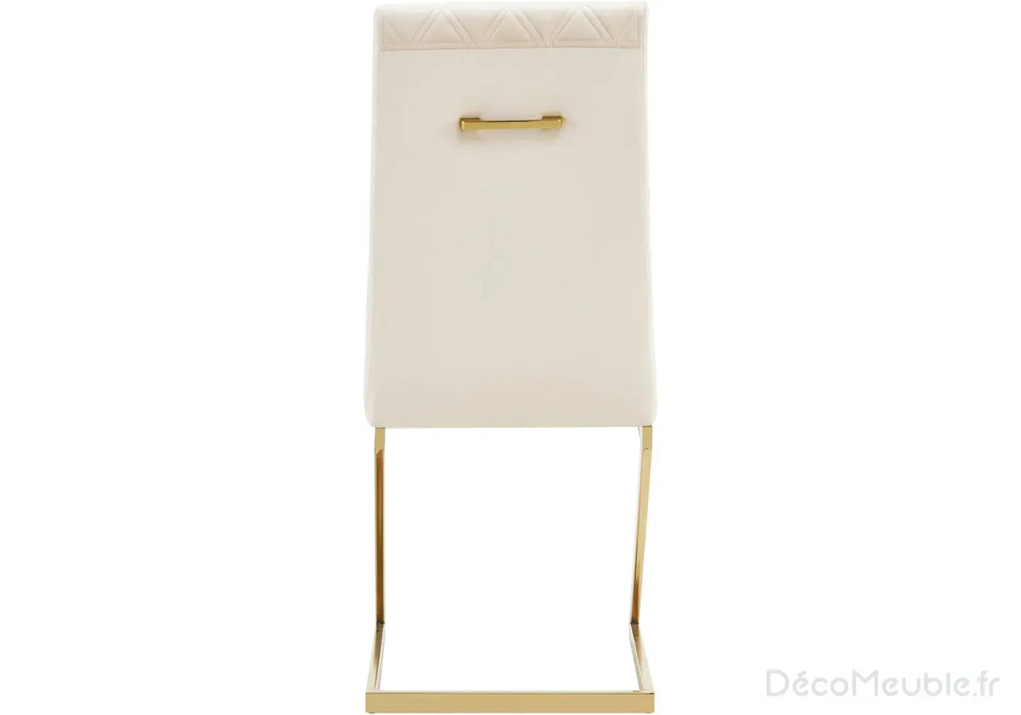 Chaise velours beige design doré AVA (lot de 6) New Design