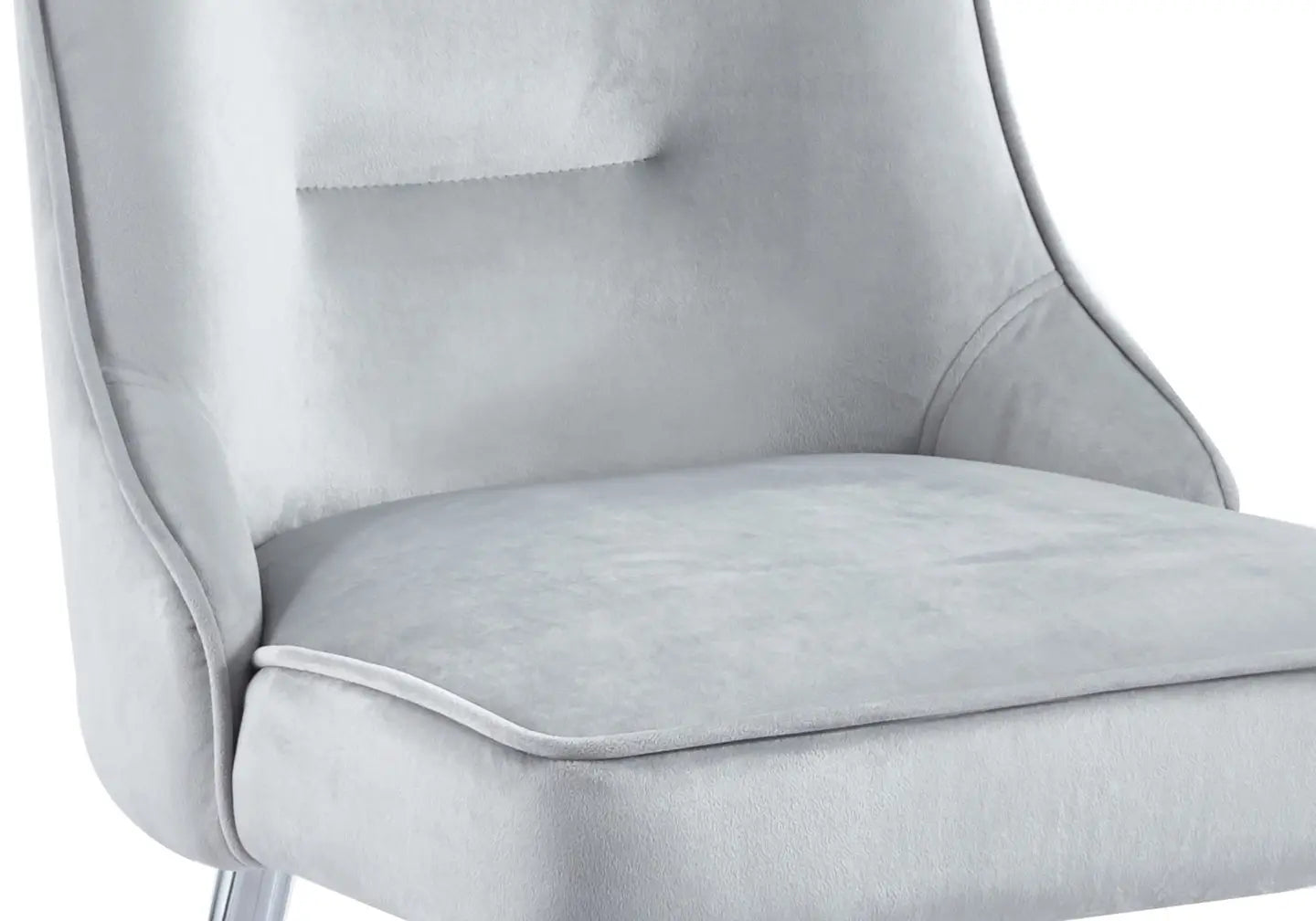 Chaise velours gris argent ZIP New Design