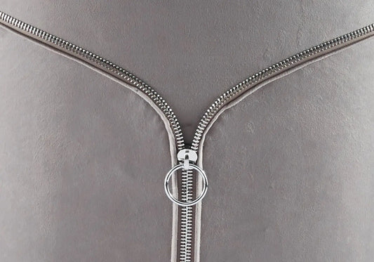 Chaise velours moka argent ZIP New Design