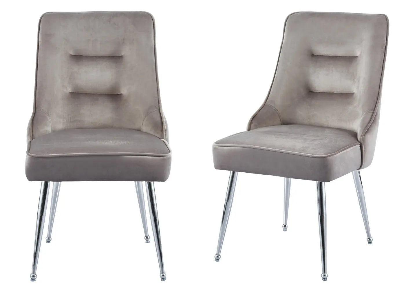 Chaise velours moka argent ZIP New Design