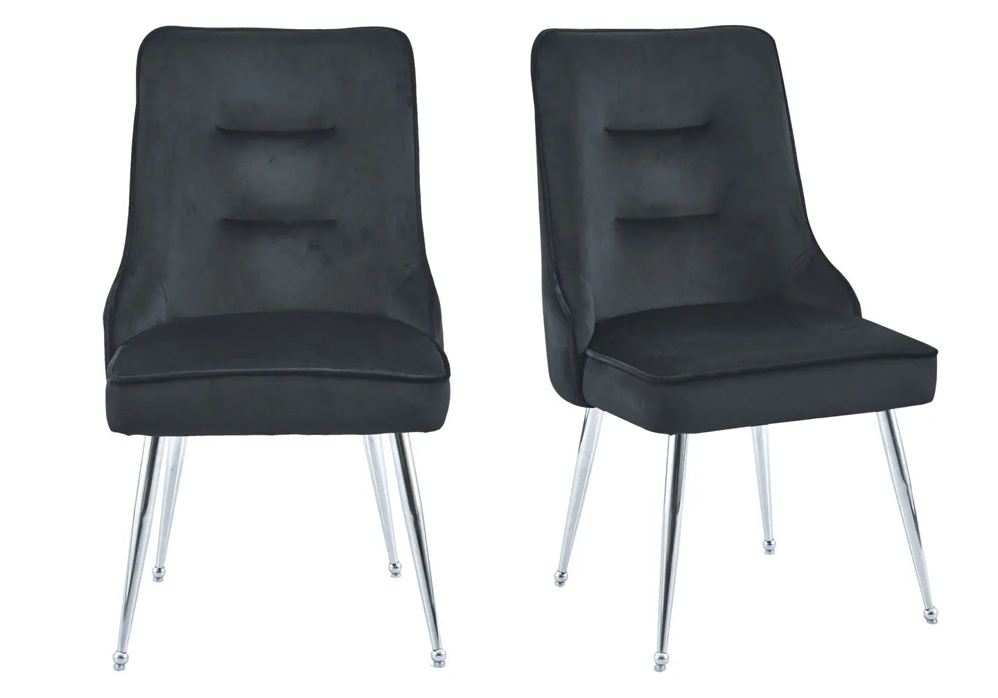 Chaise velours noir argent ZIP New Design