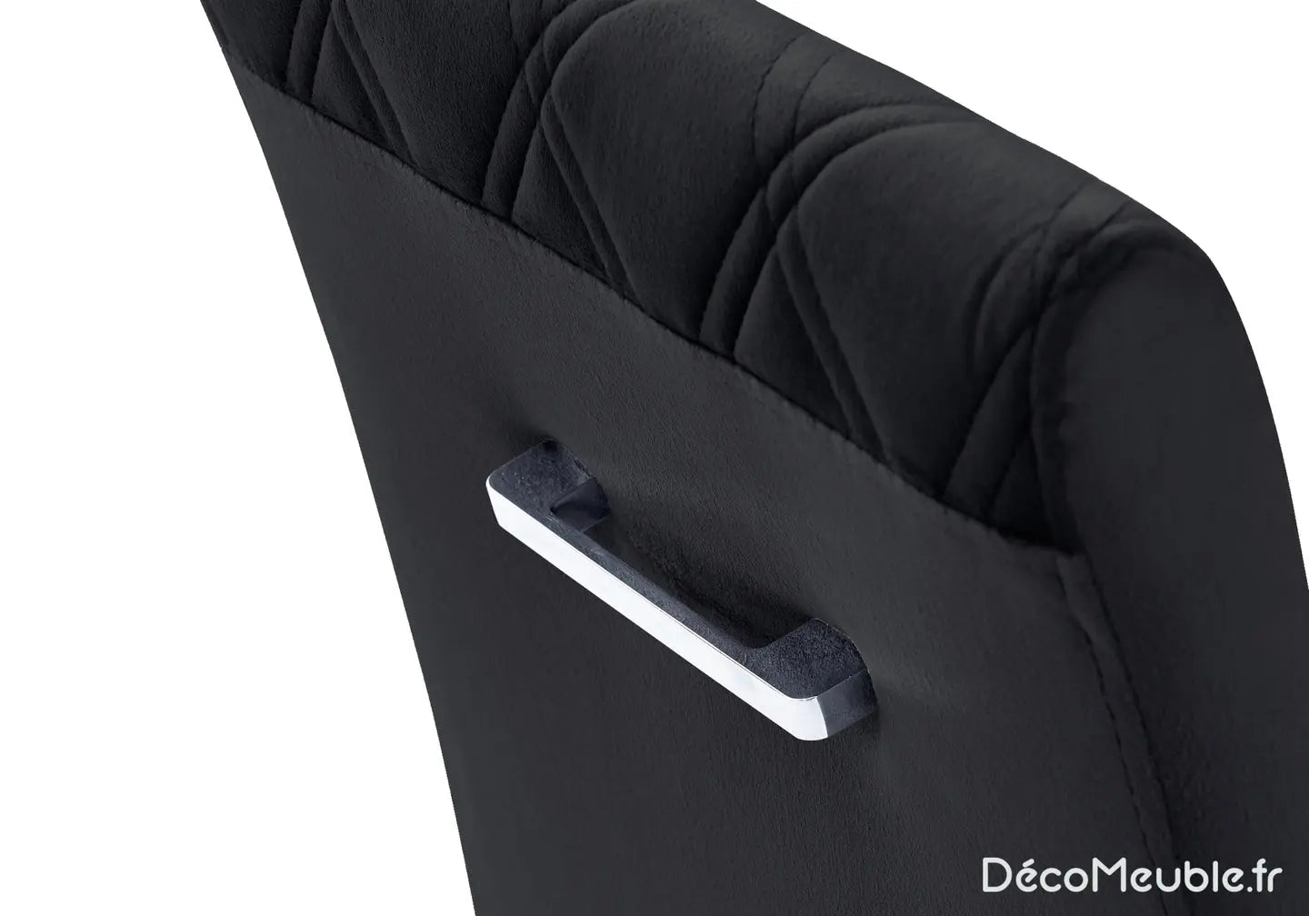 Chaise velours noir design AVA (lot de 6) New Design