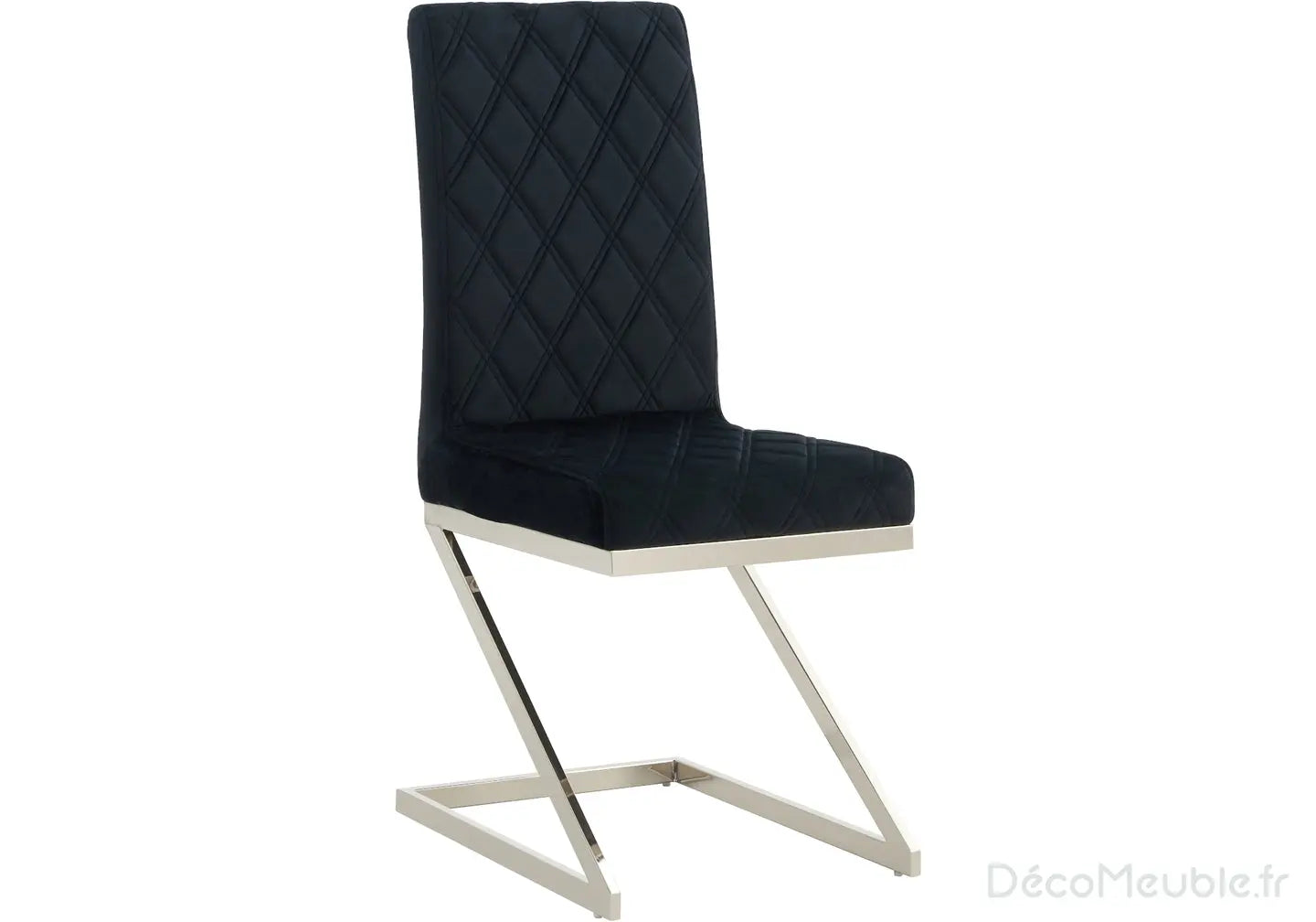 Chaise velours noir design AVA (lot de 6) New Design