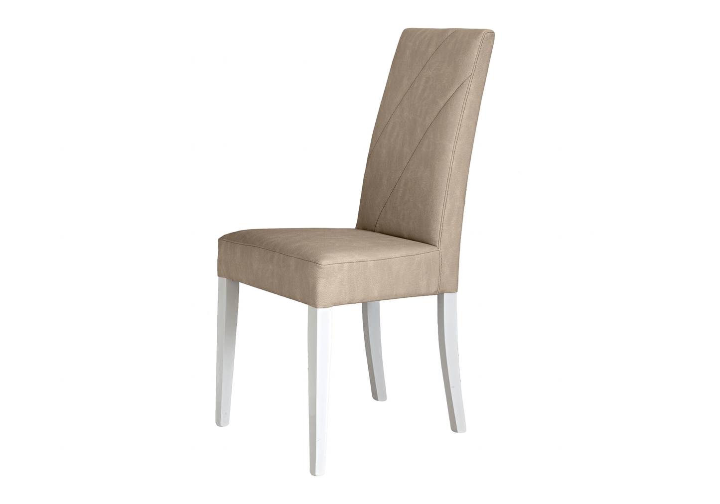 Chaise Blanche et Caramel Design – LISA – Design Élégance