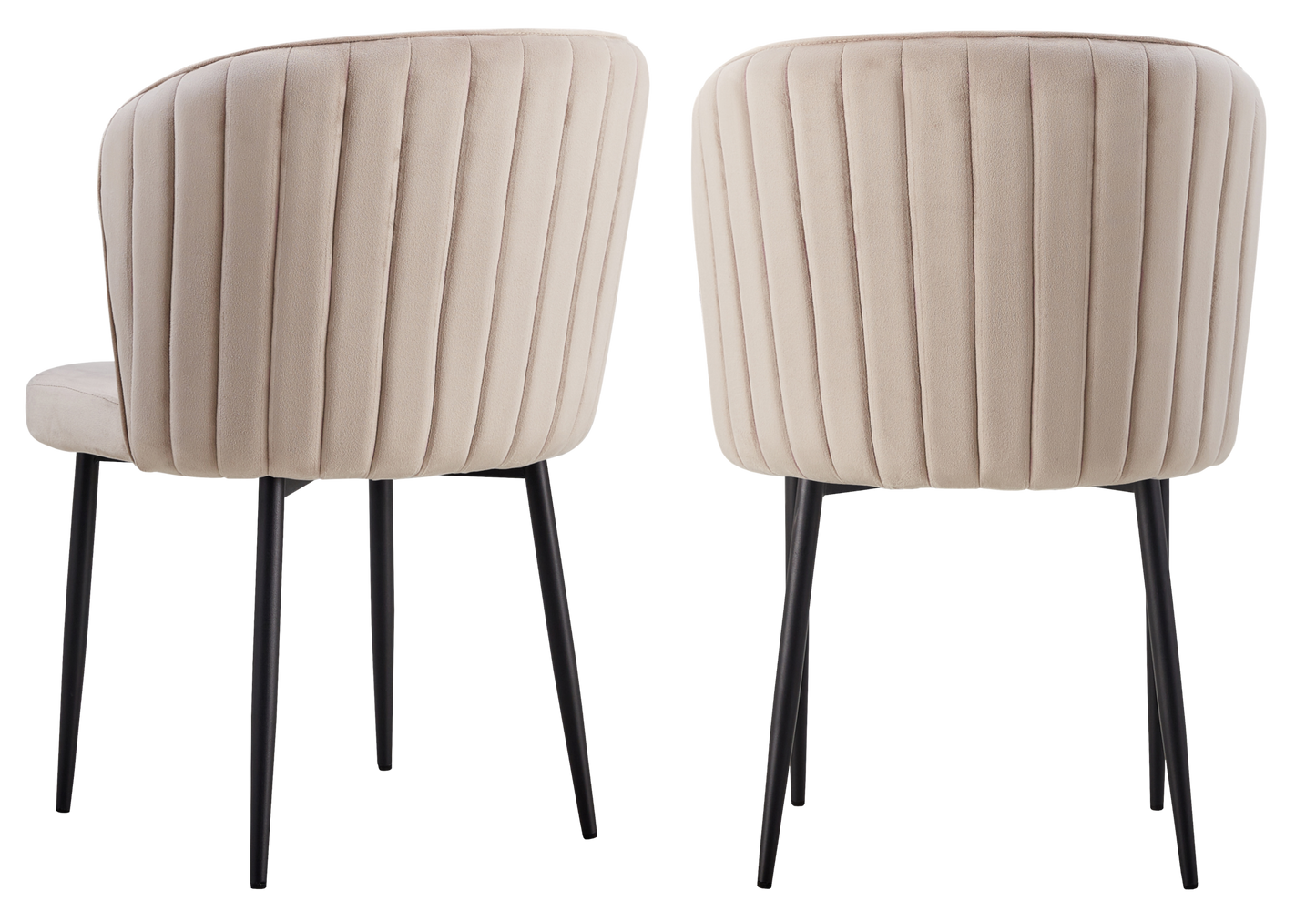 Chaise de salle à manger design en velours moka - Diva x4