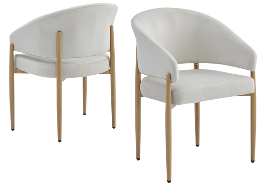 Ensemble table marbre beige et 4 chaises – Doria