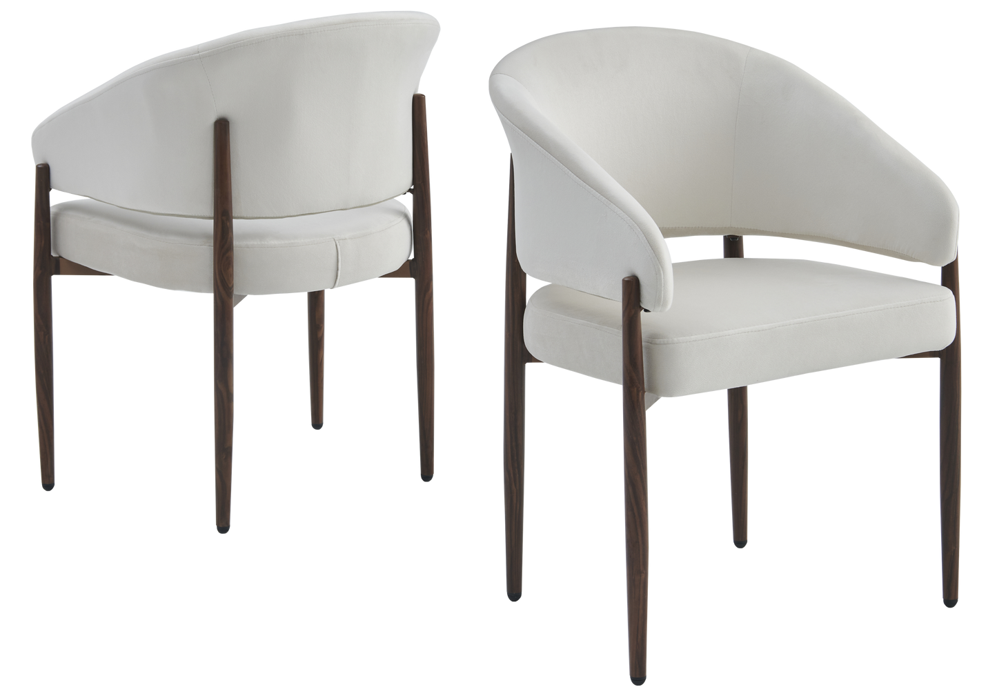 Ensemble table extensible noyer et chaises – Yumi