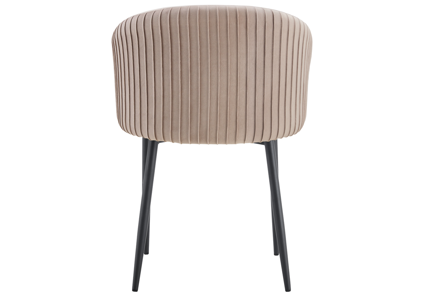 Chaise salle manger velours taupe pieds noir - Sora x2