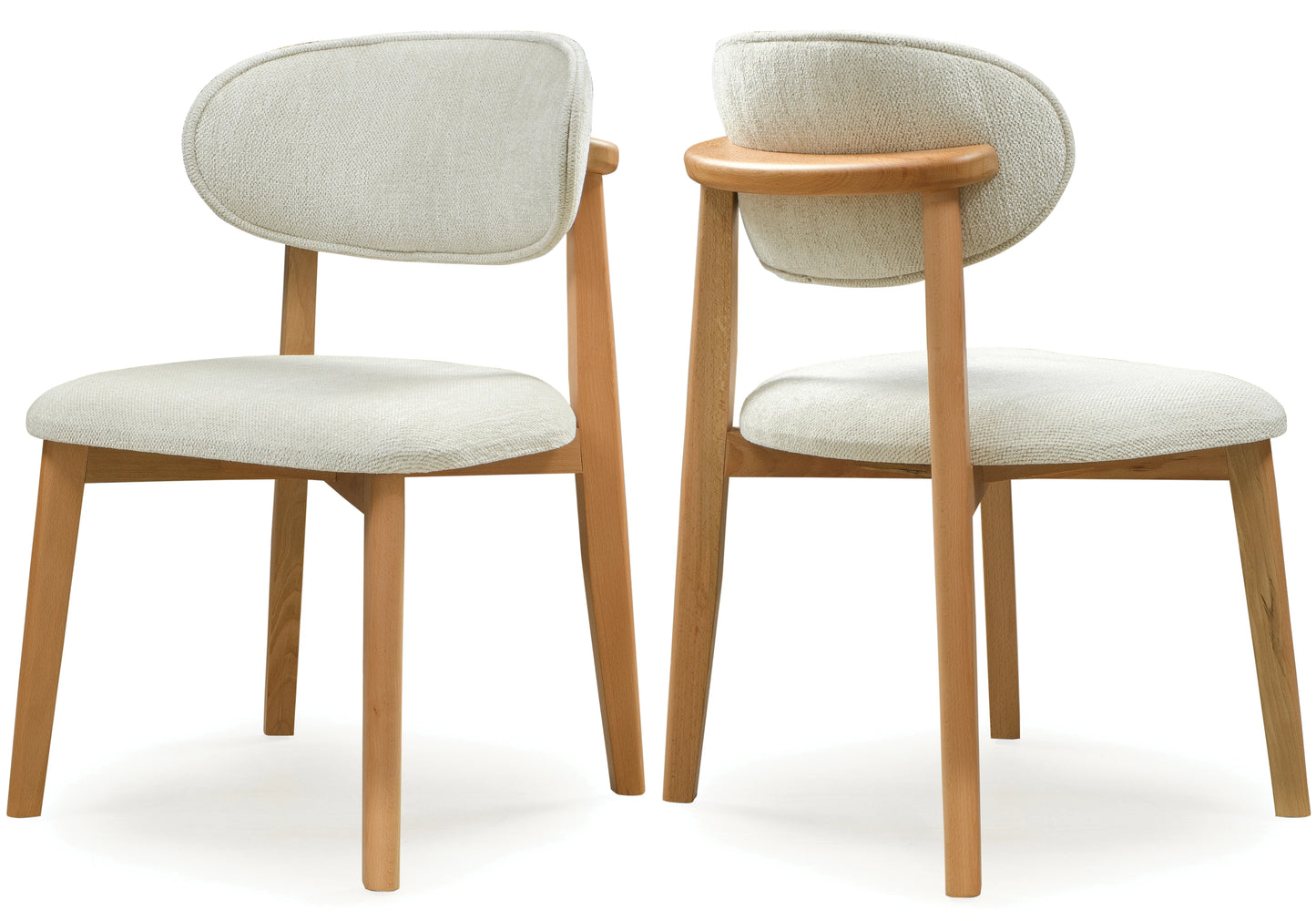 Chaise en Bois Scandinave Tendance – INCI - Lot de 2 - DEKOFLIX