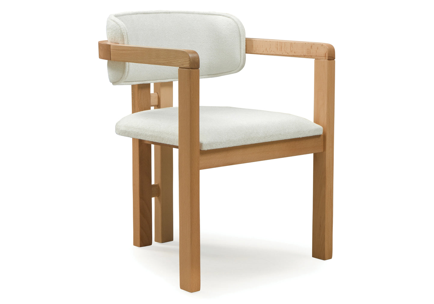 Chaise en Bois avec Accoudoirs Scandinave MILANO - Lot de 2 - DEKOFLIX