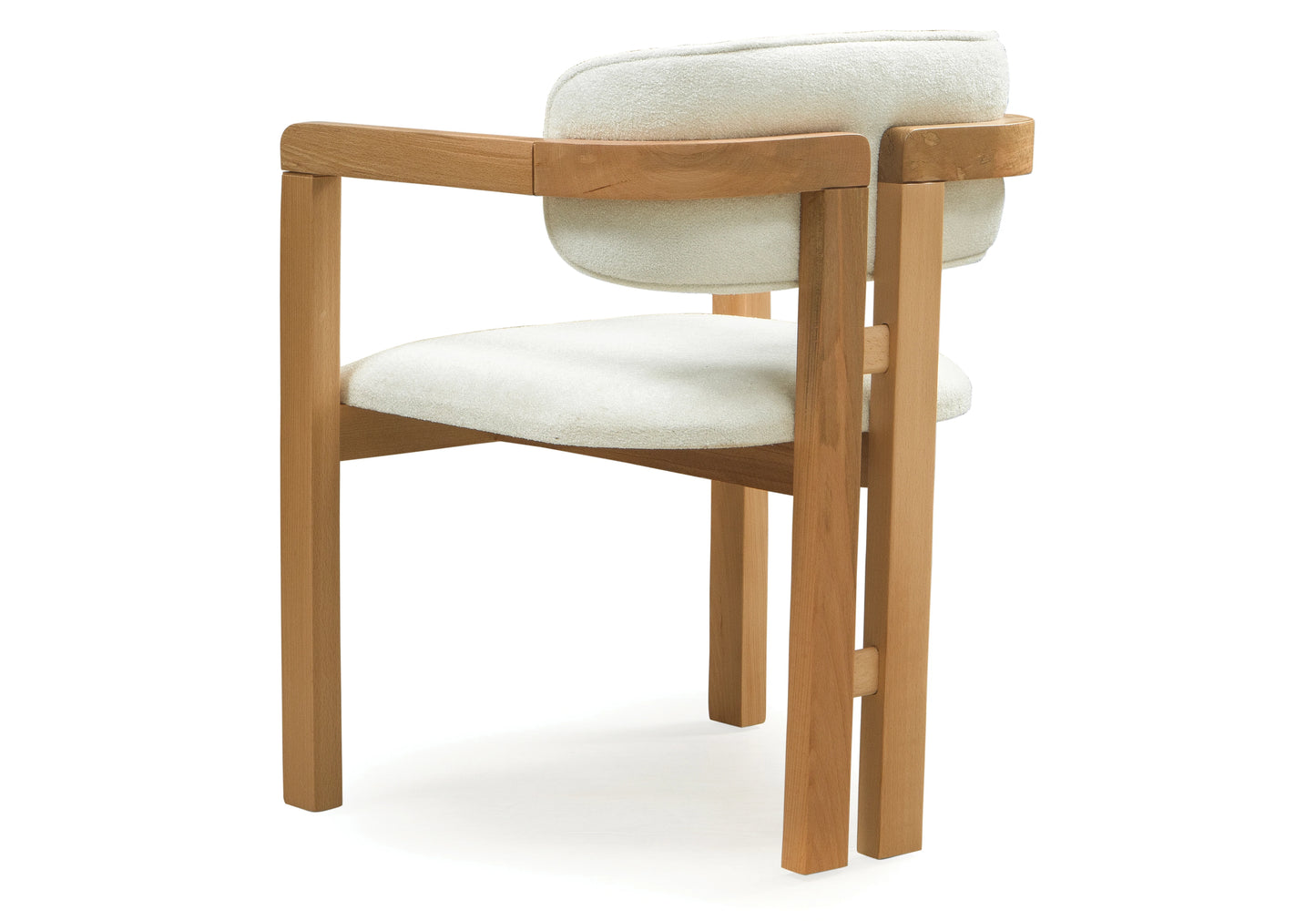 Chaise en Bois avec Accoudoirs Scandinave MILANO - Lot de 2 - DEKOFLIX