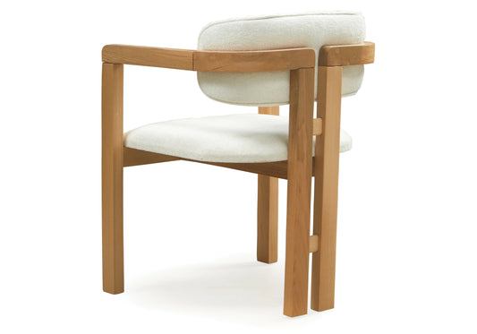 Chaise en Bois avec Accoudoirs Scandinave MILANO - Lot de 2 - DEKOFLIX