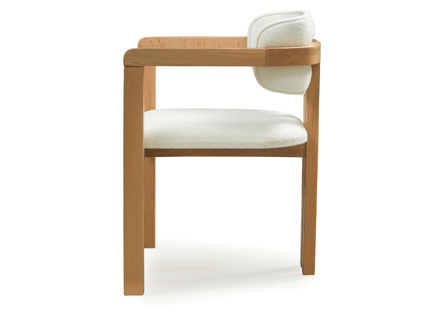 Chaise en Bois avec Accoudoirs Scandinave MILANO - Lot de 2 - DEKOFLIX