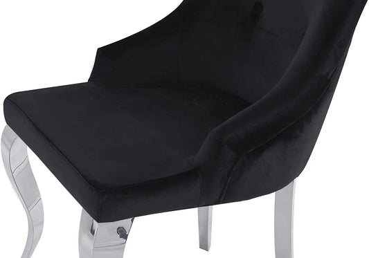 Chaises capitonné velours noir GIA New Design