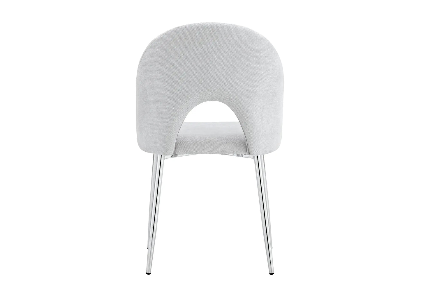 Chaises chromé chenille gris TALIA (lot de 4) New Design