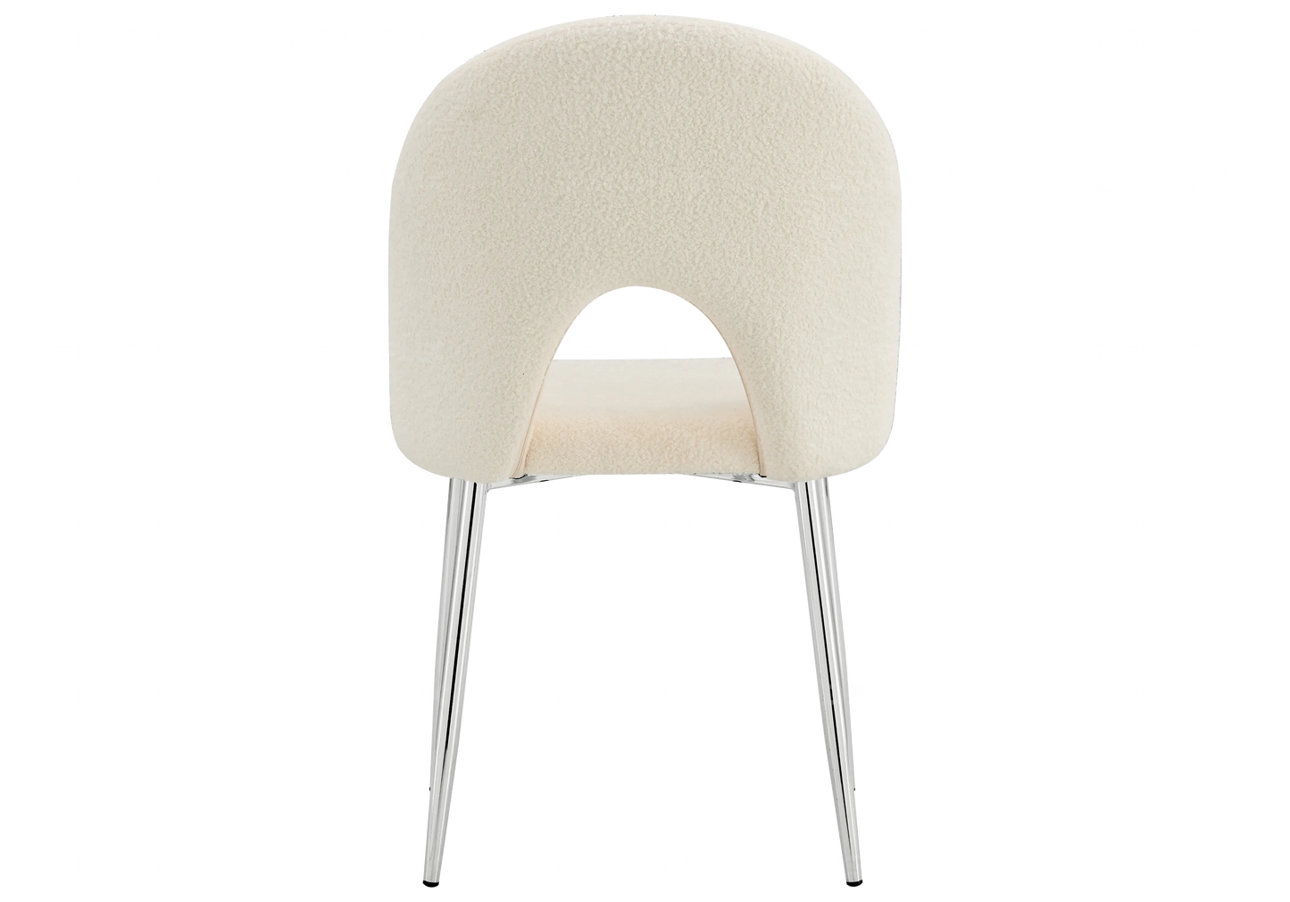 Chaises chromé doudou beige TALIA (lot de 4) New Design
