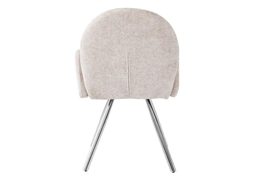 Chaises chromé velours moka MIMI New Design