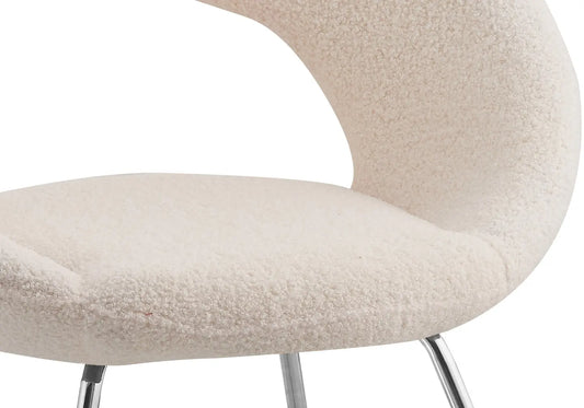 Chaises chromées doudou BABEL (lot de 4) New Design