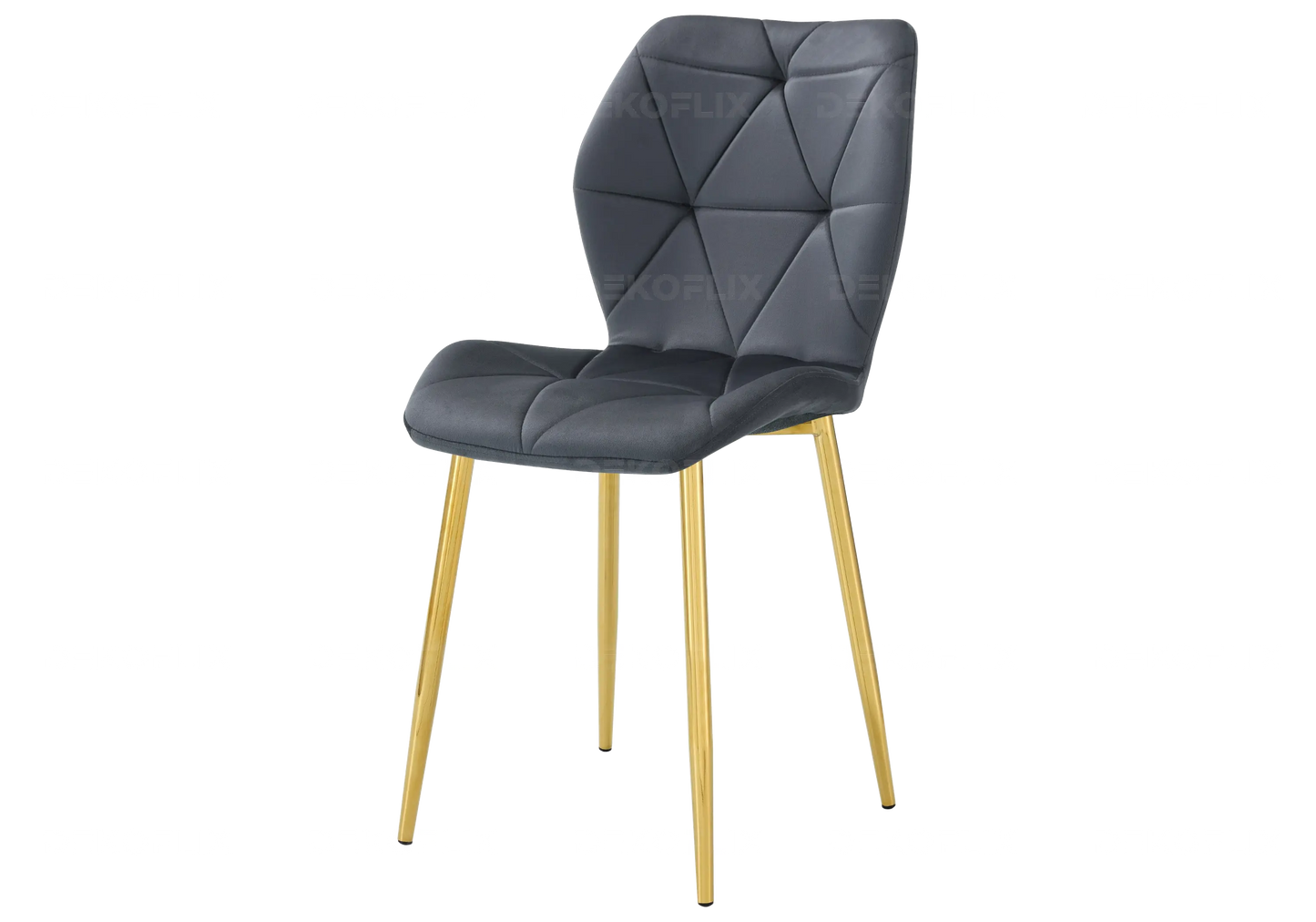 Chaises coquillage pieds dorés anthracite NAVA New Design