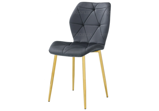 Chaises coquillage pieds dorés anthracite NAVA New Design