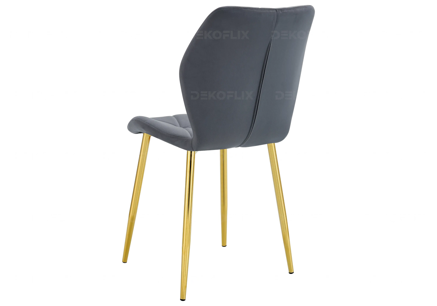 Chaises coquillage pieds dorés anthracite NAVA New Design
