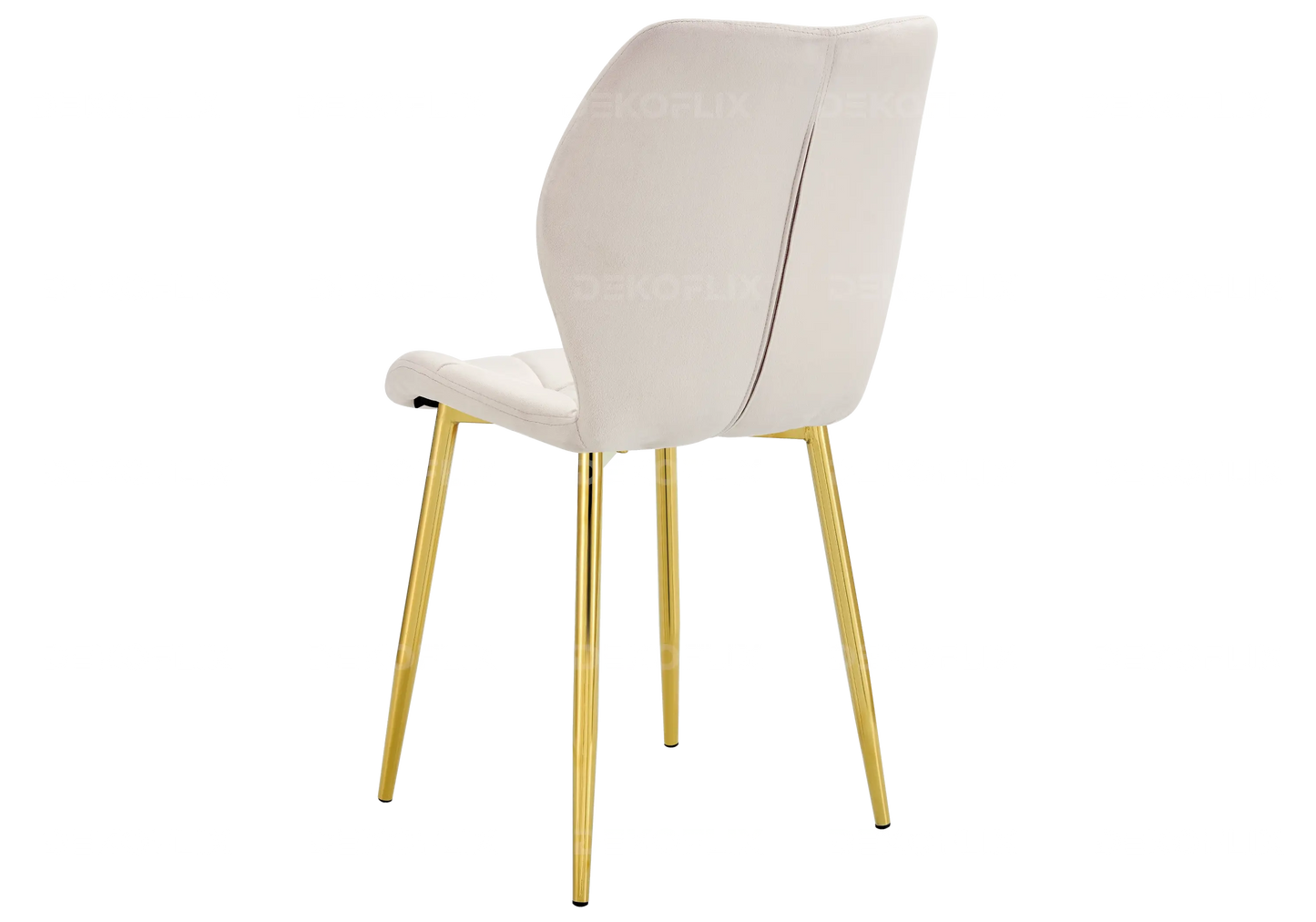 Chaises coquillage pieds dorés beige NAVA New Design