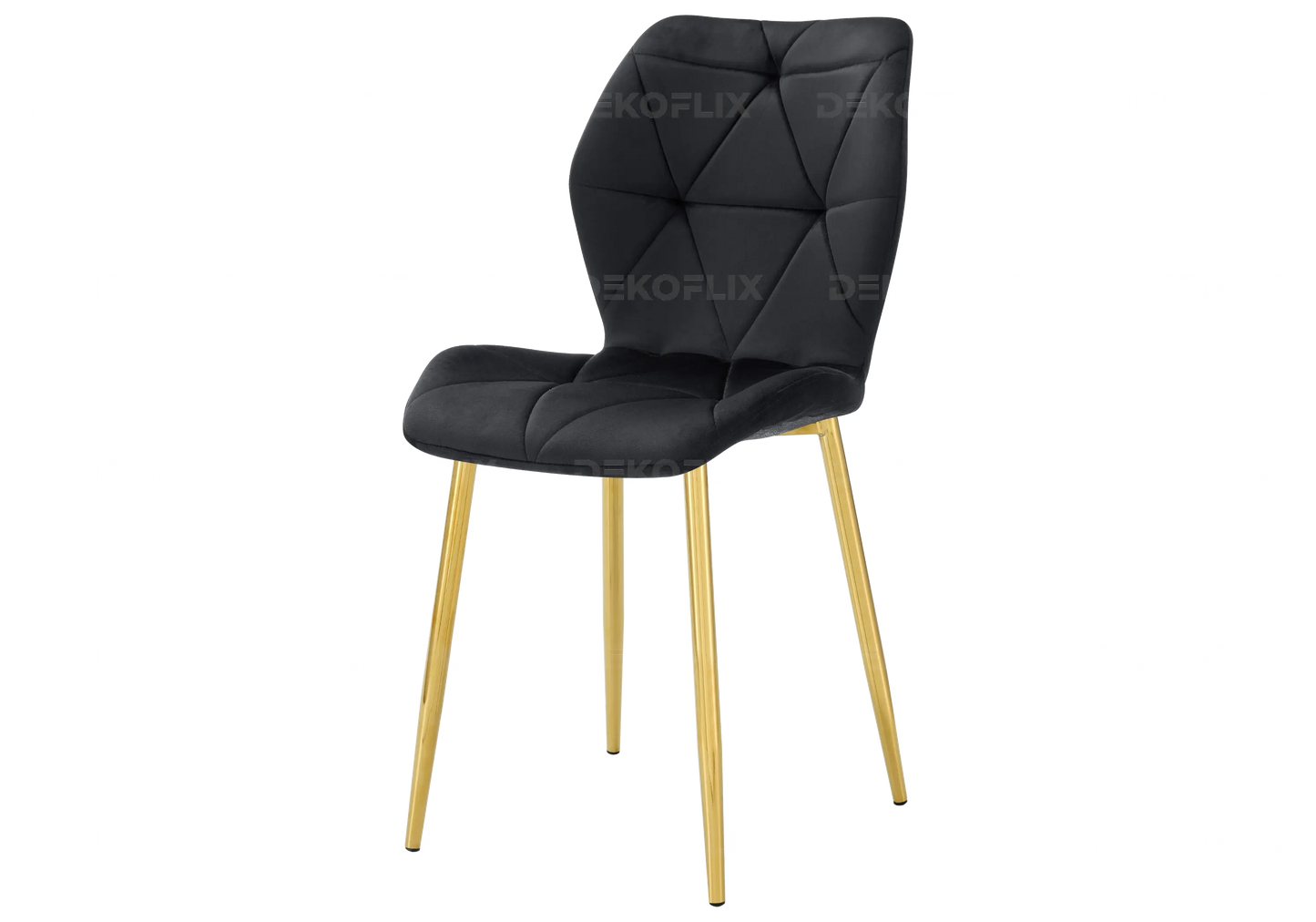 Chaises coquillage pieds dorés noir NAVA New Design